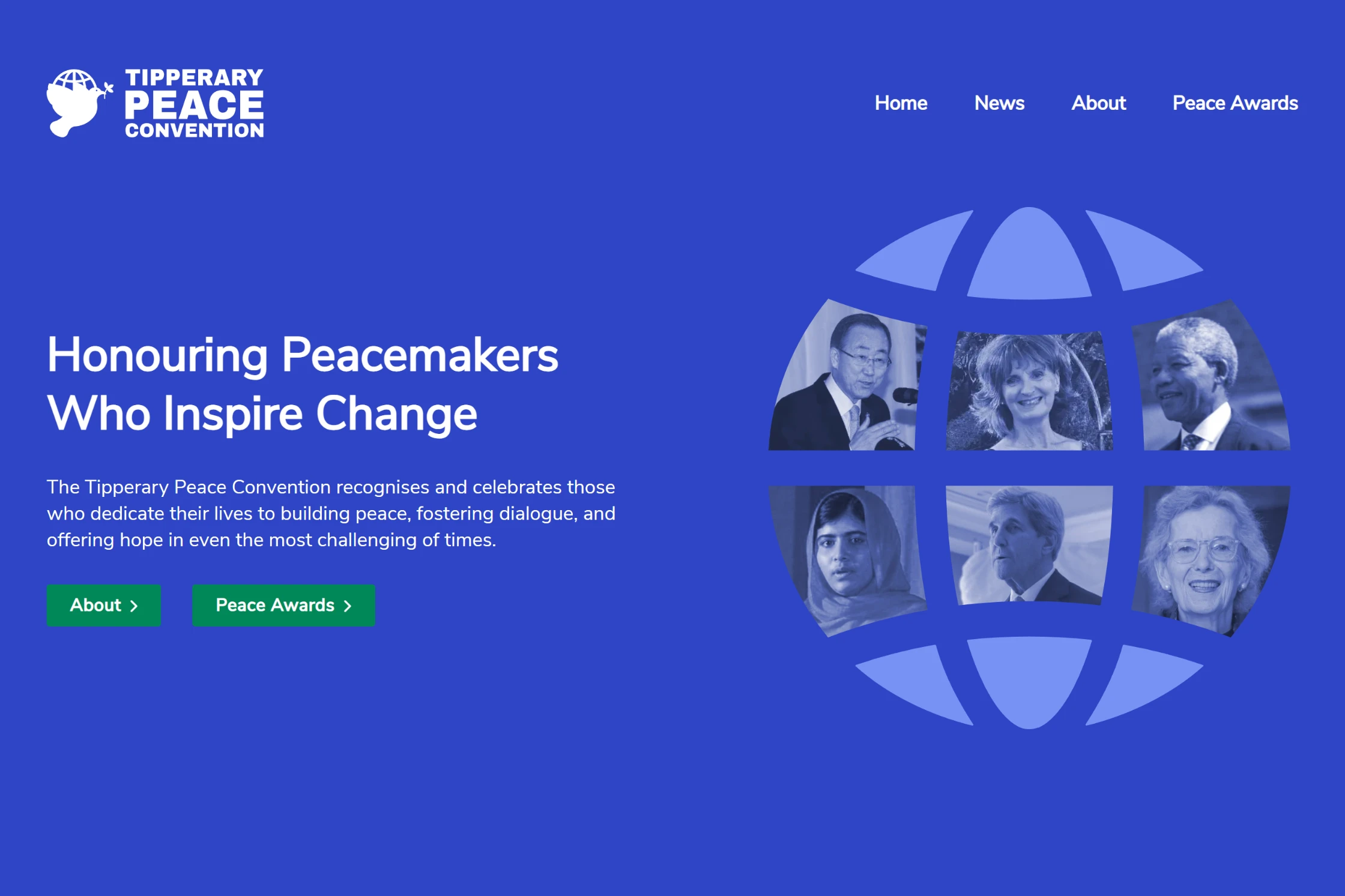 Tipperary Peace Convention website front page