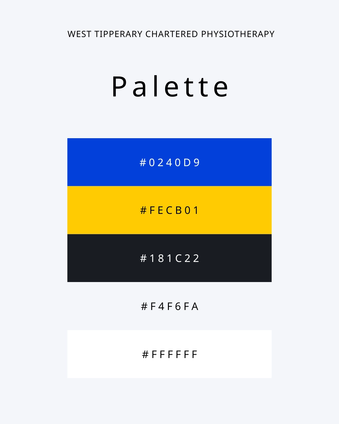 West Tipperary Chartered Physiotherapy Palette